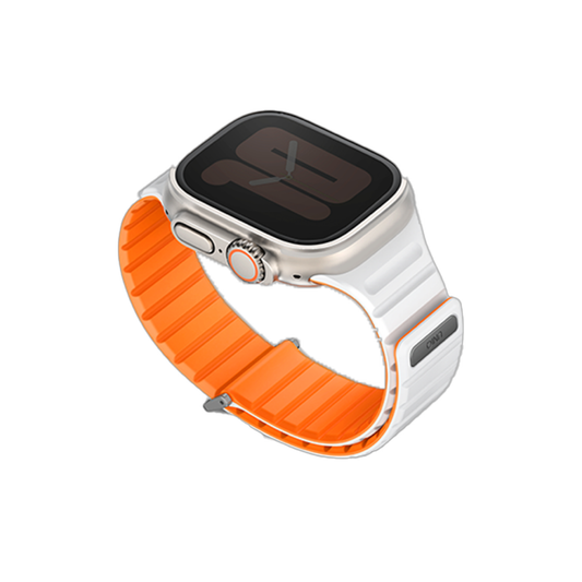 Uniq Revix Evo Reversible Strap For Apple Watch 49/45/44/42mm - Amber Orange / White