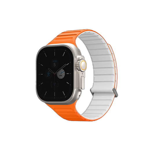 Uniq Revix Evo Reversible Strap For Apple Watch 49/45/44/42mm - Amber Orange / White