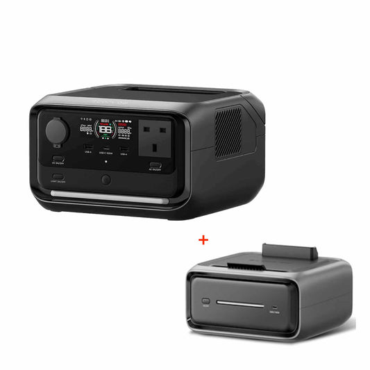 EcoFlow RIVER 3 Plus Portable Power Station 286Wh capacity 600W output, X-Boost up to 1200W + Extra Battery EB300