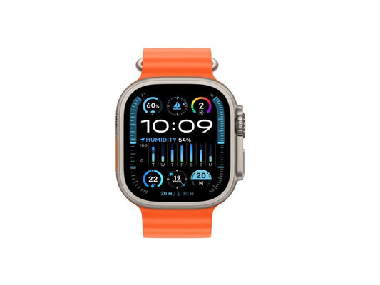 Apple Watch Ultra 2 GPS + Cellular, 49mm Titanium Case with Orange Ocean Band