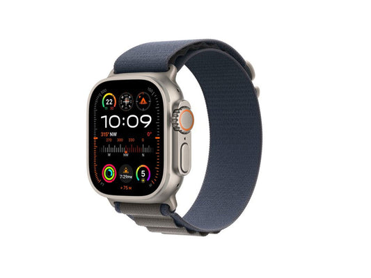 Apple Watch Ultra 2 GPS + Cellular - 49mm Titanium Case with Blue Alpine Loop - Medium