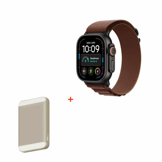 Apple Watch Ultra 4 GPS + Cellular 49mm Black Titanium Case With Burgundy Alpine Loop - L- Middle East