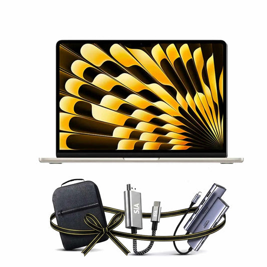 Apple MacBook Air 15 inch M5-chip with 10‑core CPU and 10‑core GPU, 16GB, 512GB SSD - Starlight