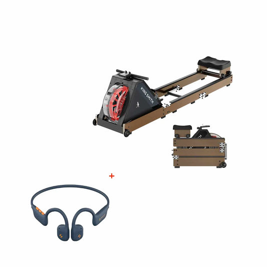 Kingsmith Water Rowing Machine WR20, With Tri-Fold Patent, Water Resistance - Walnut