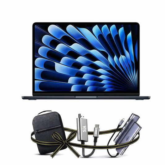 Apple MacBook Air 13 inch M5-chip with 10‑core CPU and 8‑core GPU, 16GB, 512GB SSD - Midnight