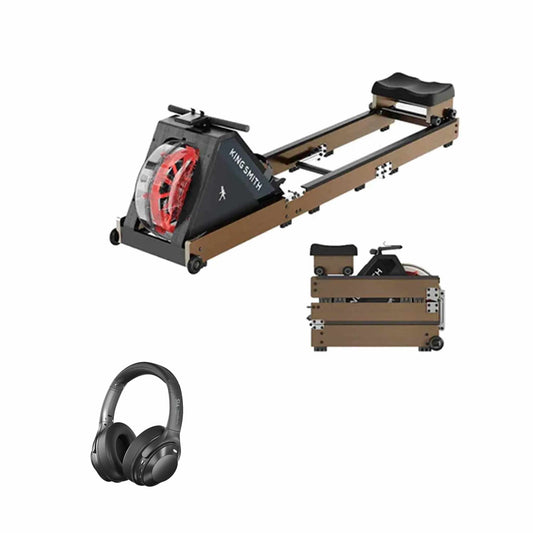 Kingsmith Water Rowing Machine WR20, With Tri-Fold Patent, Water Resistance - Walnut
