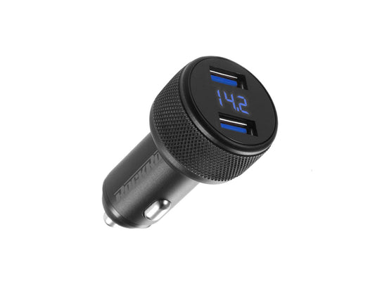 36W QC 3.0 2-Port Car Charger - Black